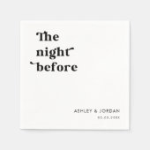 レトロスクリプトタイポグラフィリハーサルの前夜 スタンダードカクテルナプキン (正面)