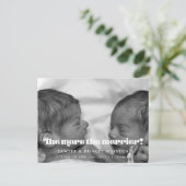 レトロスクリプトツイン誕生写真メリーの増加 ポストカード (スタンド正面)