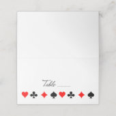 レトロスクリプトテーブルラスベガス賭博カードスーツ プレイスカード (外部開封)