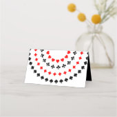 レトロスクリプトテーブルラスベガス賭博カードスーツ プレイスカード (裏面)