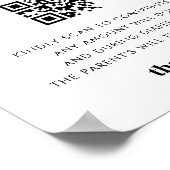 レトロスクリプトハートおむつファンド赤ちゃんシャワーサイン ポスター (角)