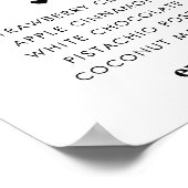 レトロスクリプトハートカップケーキフレーバー結婚ズサイン ポスター (角)