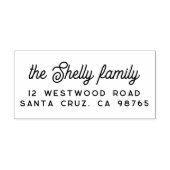 レトロスクリプトファミリ名と差出人住所 セルフインキングスタンプ (デザイン)