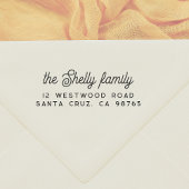 レトロスクリプトファミリ名と差出人住所 セルフインキングスタンプ