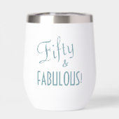 レトロスクリプトブルーグリーンフィフティ&ファブラス誕生日 (背面)