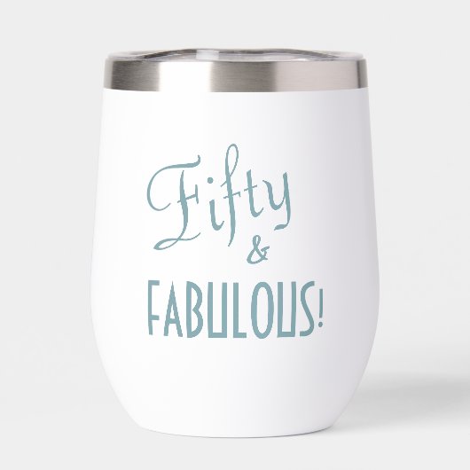 レトロスクリプトブルーグリーンフィフティ&ファブラス誕生日 (背面)