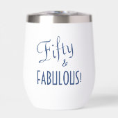 レトロスクリプトブルーフィフティ&ファブラス50誕生日 (正面)