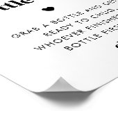 レトロスクリプトベビーシャワーボトルチュグゲームサイン ポスター (角)