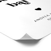 レトロスクリプトホットチョコレートバー冬の結婚式看板 ポスター (角)