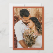 レトロスクリプトボホアーチフォトテラコッタ結婚ズ セーブザデート (裏面)