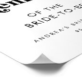 レトロスクリプト共有メモリブライダルシャワー記号 ポスター (角)