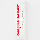 レトロスクリプト卒業パーティーおめでとう 横断幕 (縦)