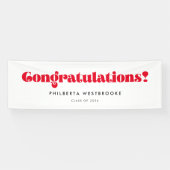 レトロスクリプト卒業パーティーおめでとう 横断幕 (横)