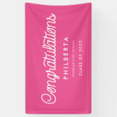 レトロスクリプト卒業パーティーおめでとう 横断幕 (縦)