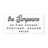 レトロスクリプト名およびシンプル差出人住所 ラバースタンプ (インプリント)