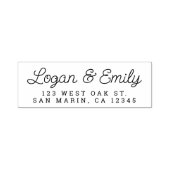 レトロスクリプト名+クラシック差出人住所 セルフインキングスタンプ (デザイン)