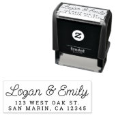 レトロスクリプト名+クラシック差出人住所 セルフインキングスタンプ (インサイチュ)