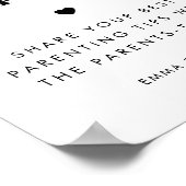 レトロスクリプト子育てヒントJAR赤ちゃんシャワーサイン ポスター (角)