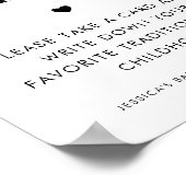 レトロスクリプト家族の伝統ベビーシャワーサイン ポスター (角)