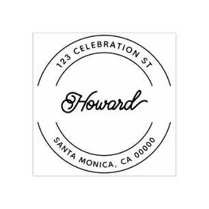 レトロスクリプト差出人住所ラバースタンプ ラバースタンプ