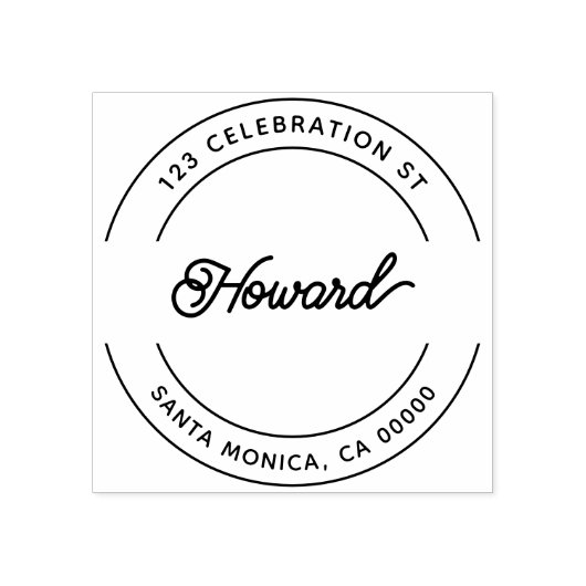 レトロスクリプト差出人住所ラバースタンプ ラバースタンプ (インプリント)