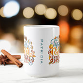 レトロスクリプト感謝のモノグラム賛美感謝 コーヒーマグカップ