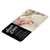 レトロスクリプト日付写真マグネットの保存 マグネット (左側)