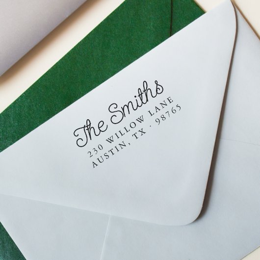 レトロスクリプト書道ファミリー差出人住所 ラバースタンプ