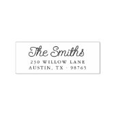 レトロスクリプト書道ファミリー差出人住所 ラバースタンプ (インプリント)