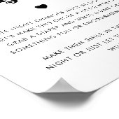 レトロスクリプト深夜おむつ赤ちゃんシャワーサイン ポスター (角)