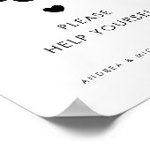 レトロスクリプト深夜スナックハートの結婚サイン ポスター (角)