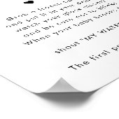 レトロスクリプト私の水が赤ちゃんシャワーのゲームサインを壊した ポスター (角)