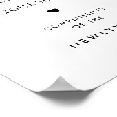 レトロスクリプト紳士トイレバスケット結婚式看板 ポスター (角)