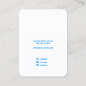 レトロスクリプト署名のイヤリング表示 名刺 (裏面)