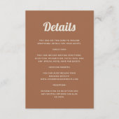 レトロスクリプト |の結婚ゲスト詳細 エンクロージャーカード (正面)