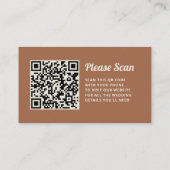 レトロスクリプト |の結婚WebサイトQRコード エンクロージャーカード (裏面)