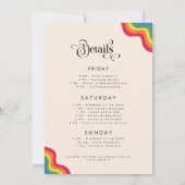 レトロスクリプト&レインボーカラフルバチェロレッテ 招待状 (裏面)