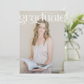 レトロスクリプト |写真卒業のお知らせ 案内状 (スタンド正面)