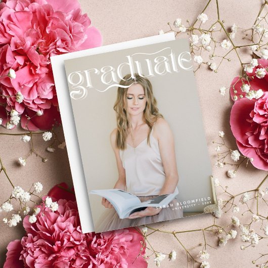 レトロスクリプト |写真卒業のお知らせ 案内状