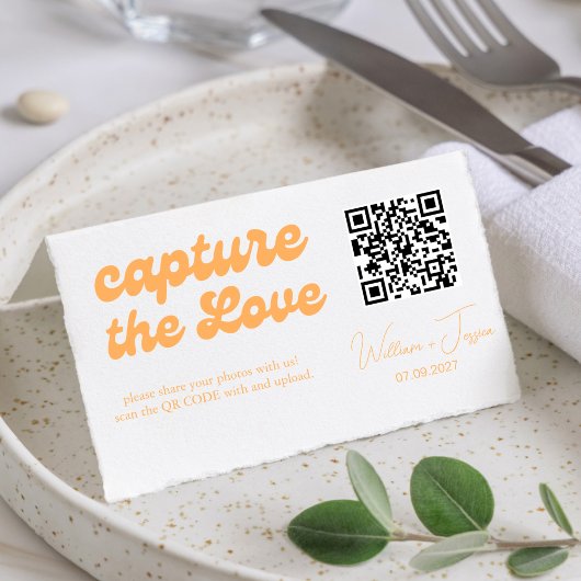 レトロスクリプトCapture The Love QR code card