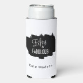 レトロスクリプトFifiture & FABULOUSブラック&ホワイト スリム缶クーラー (Seltzer裏面)