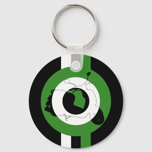 レトロスクーターモダンキーチェーン キーホルダー (正面)