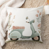 レトロスクーター枕、ヴィンテージフローラスクーター クッション (ブランケット)