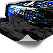 レトロスクーター – スタントスクーター – キックスタントスクーター ポスター (角)