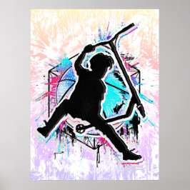 レトロスクーター – スタントスクーター – キックスタントスクーター ポスター