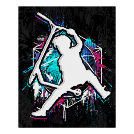 レトロスクーター – スタントスクーター – キックスタントスクーター ポスター