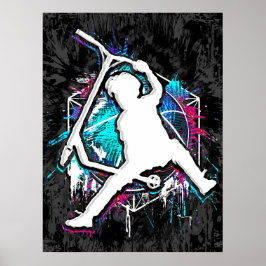 レトロスクーター – スタントスクーター – キックスタントスクーター ポスター