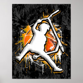 レトロスクーター – スタントスクーター – キックスタントスクーター ポスター