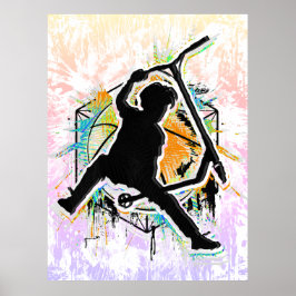 レトロスクーター – スタントスクーター – キックスタントスクーター ポスター