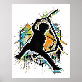 レトロスクーター – スタントスクーター – キックスタントスクーター ポスター